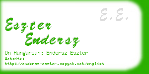 eszter endersz business card